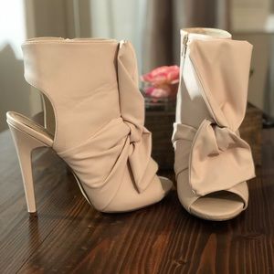 8.5 Stiletto Nude Heels - Open Toe/Open Heel